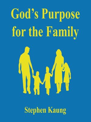 cover image of God's Purpose for the Family